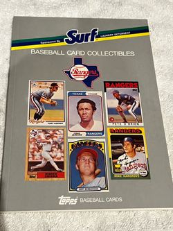 TEXAS RANGERS VINTAGE SURF BASEBALL CARD BOOK