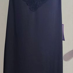 Women 3XL Black Lace Night Wear-Adjustable Straps-made With Recycled Fibers