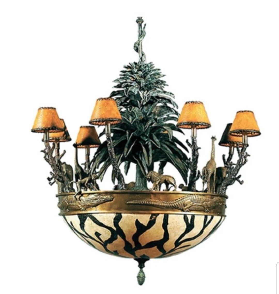 Maitland Smith bronze chandelier