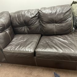 Brown Leather Couch