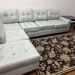 New In Boxes Grey Reversible Sectional Sofa 