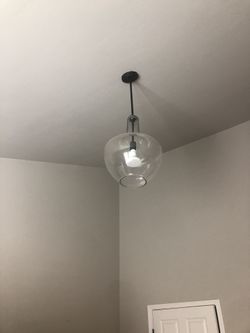Large Glass Pendant Light
