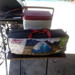 Coleman 6 Person Tent W/ Ice chest 