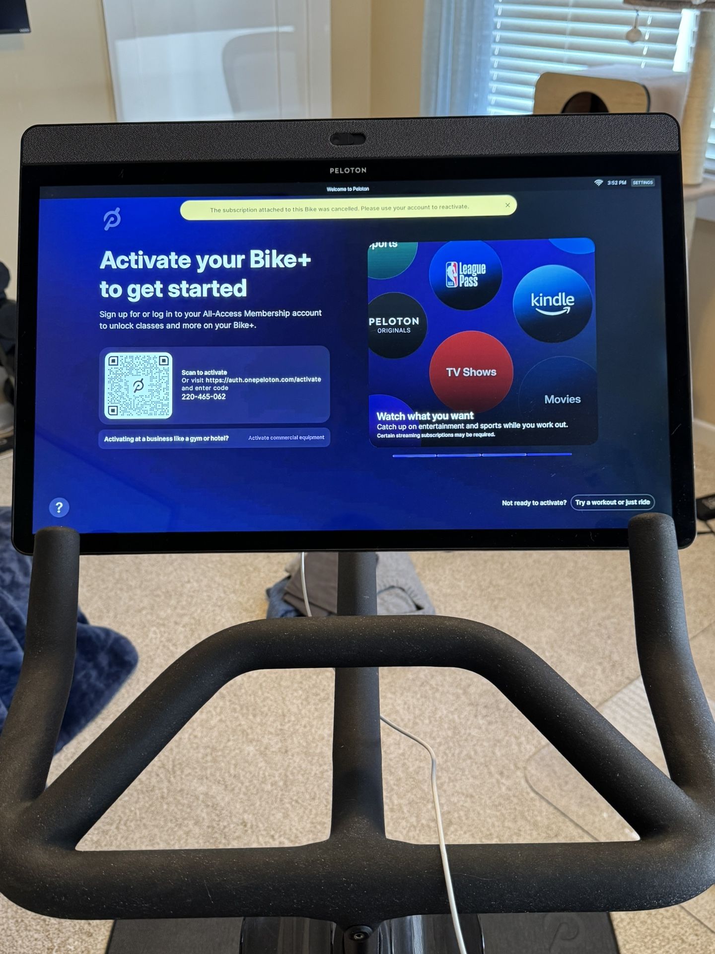 Peloton Activation Key Peloton Bike No Membership Peloton Bike+