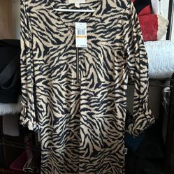 Michael Kors Zebra Print Tunic – Size S – Brand New w/ Tags ($130 MSRP) 
