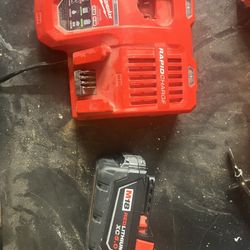 Milwaukee M18 And M12 Rapid Battery Charger & And M18 xc 5.0 Battery