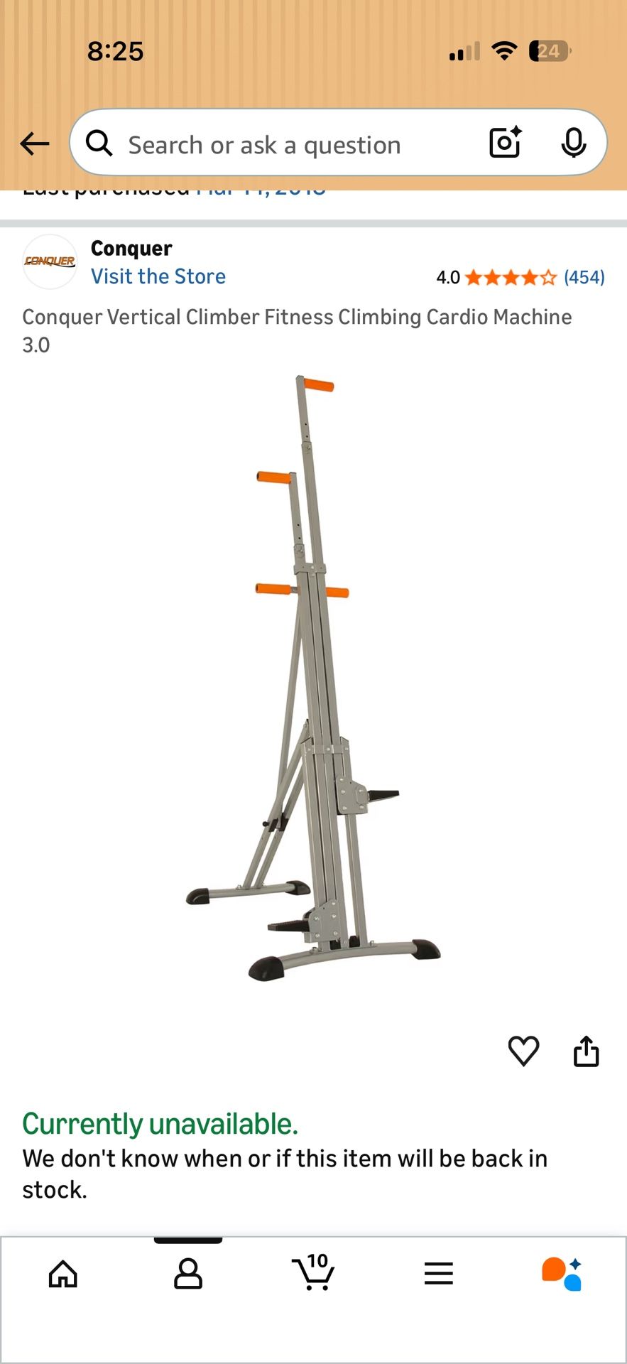 Vertical Climber Fitness Climbing Cardio Machine 3.0