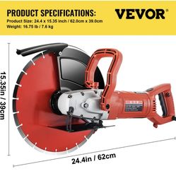 Concrete 14 inch electric saw with blade