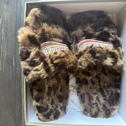 Leopard Print slides size 9.5