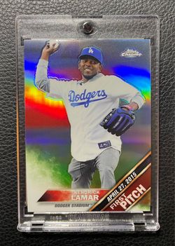 2016 Kendrick Lamar Topps Chrome Refractor First Pitch #FPC-20. Rare