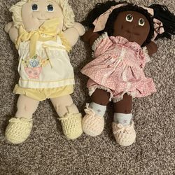 2 Cabbage Patch Look Alike Handmade Dolls