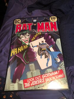 Framed batman and joker poster