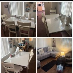 Couch Dinning Room Table And Ottoman For Say Pick Up Only