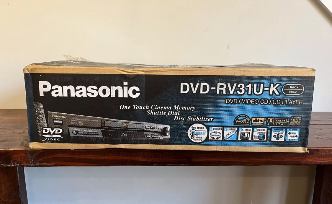 New Panasonic DVD-RV31U-K DVD Movie Video CD Music Player Electronics