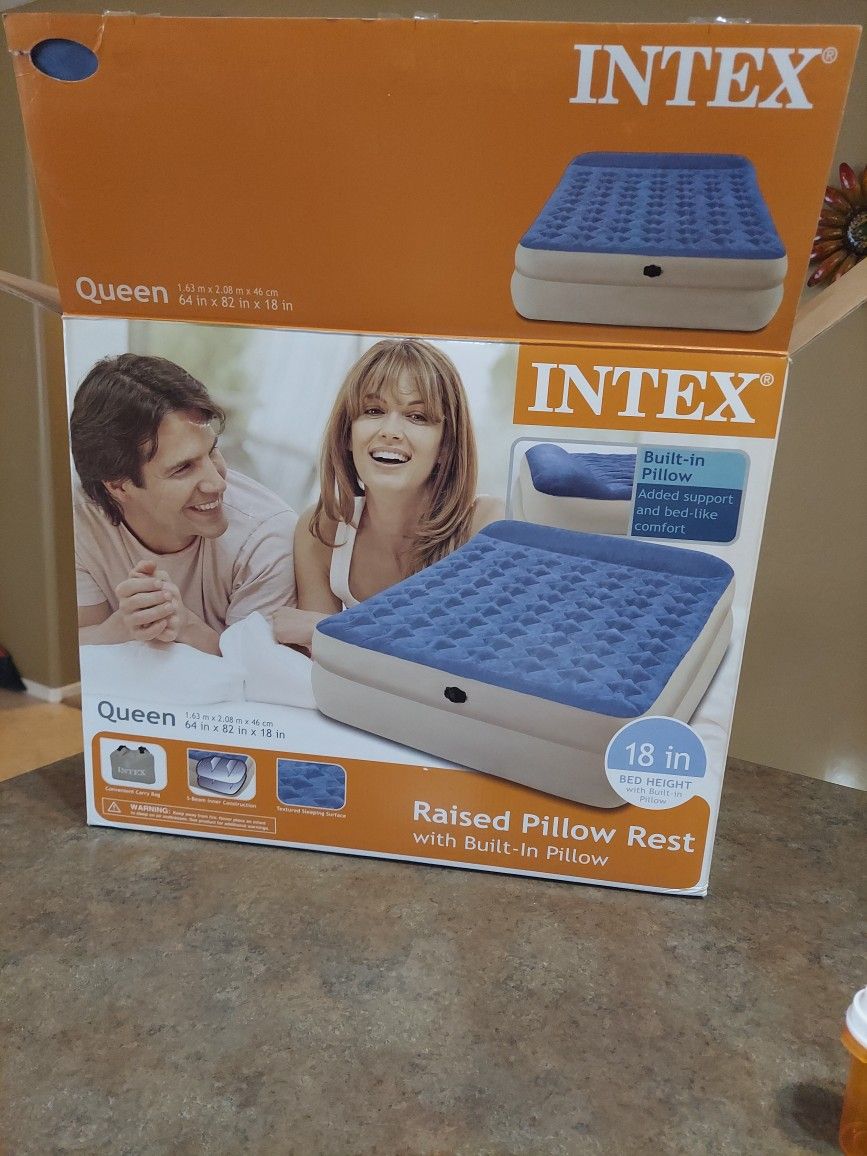 Intex Raised Pillow QUEEN Air Mattess