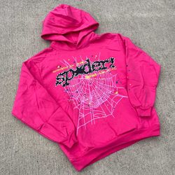 Pink spider hoodie