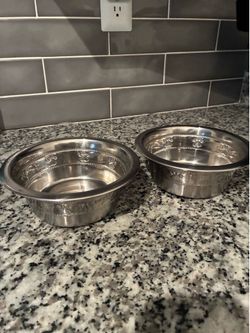 Small metal dog bowls