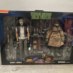 Neca Ninja Turtles Casey Jones Raphael MOVIE Figures 2 Pack TMNT