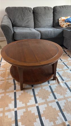 Round Wooden Coffee Table