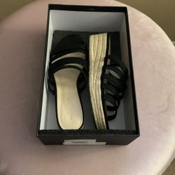 Black Platform Sandals Size 7