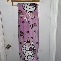 Unicorn Hello kitty throw 