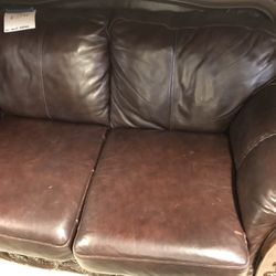 Leather Loveseat 