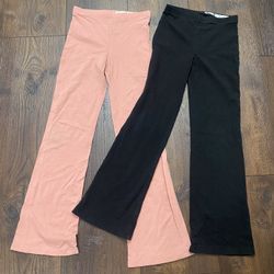 Lot Of 2 Girls Flare Leggings Pants Size 10/12 By Wonder Nation #16