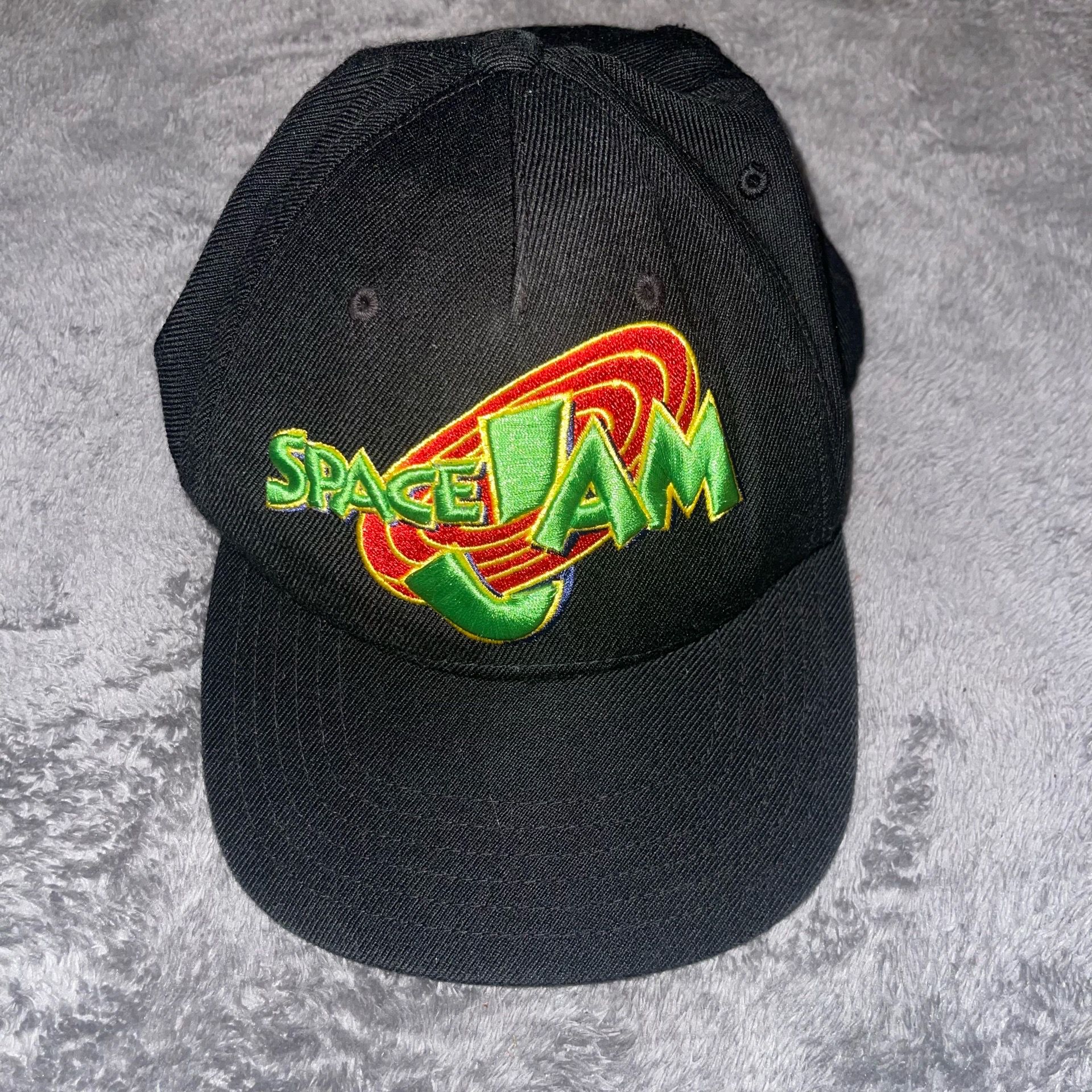 SPACE JAM Embroidered Black Adjustable Snapback cap Hat Looney Tunes