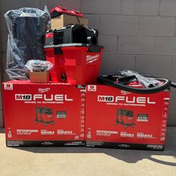 Milwaukee M18 FUEL 9 Gal. Cordless DUAL-BATTERY Wet/Dry Shop Vacuum Kit with (2) 8.0 ah Batteries, Filter, Hose, and Accessories