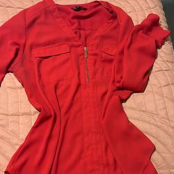 Red dressy Express top
