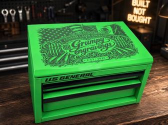 Laser engraved mini tool box