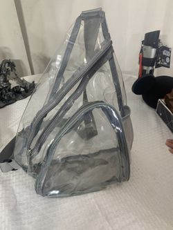 Clear Triangular Sling Bag Stadium Approved Backpack