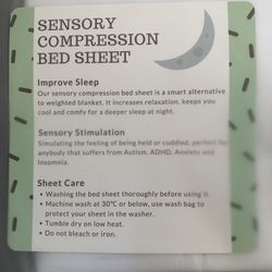 2 Sensory Compression Bed Sheet. Twin size