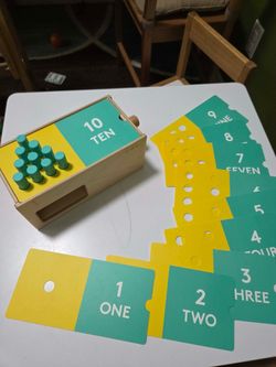 Lovevery Wooden Counting Box Number Cards & Pegs from Free Spirit Play Kit