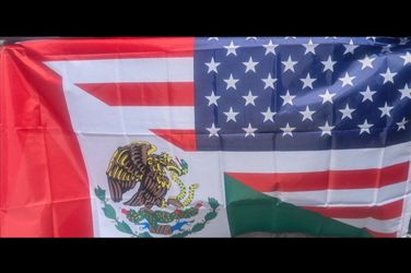 Mexico American Flags