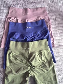 3 Dfyne Women’s Shorts Pink, Blue,Green, Size Small
