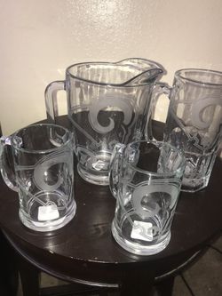 Super set rams pitcher and jumbo mug