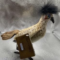 Hansa Plush Realistic Desert Roadrunner Bird Stands up wired feet 8" New W/ Tags