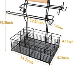 Grill Caddy, BBQ Caddy for Outdoor Grill, Camping Essentials, Camping Accessories, Outdoor Kitchen BBQ Grill Accessories for Camper, Tailgate Essentia