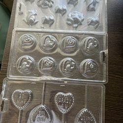 Plastic molds for cake, or chocolate - Hearts/Valentine’s Day Designs