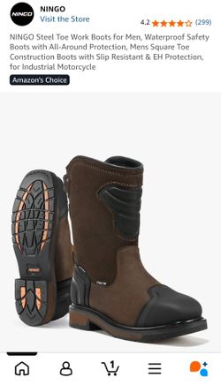NINGO Steel Toe Work Boots Size 10.5 And 11