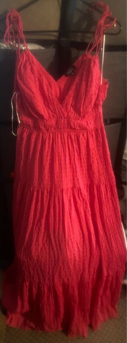 Long pink dress. (size large)