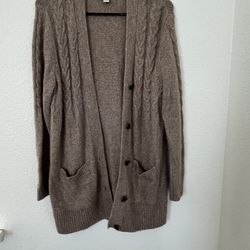 Tan Clolored Cardigan Sweater