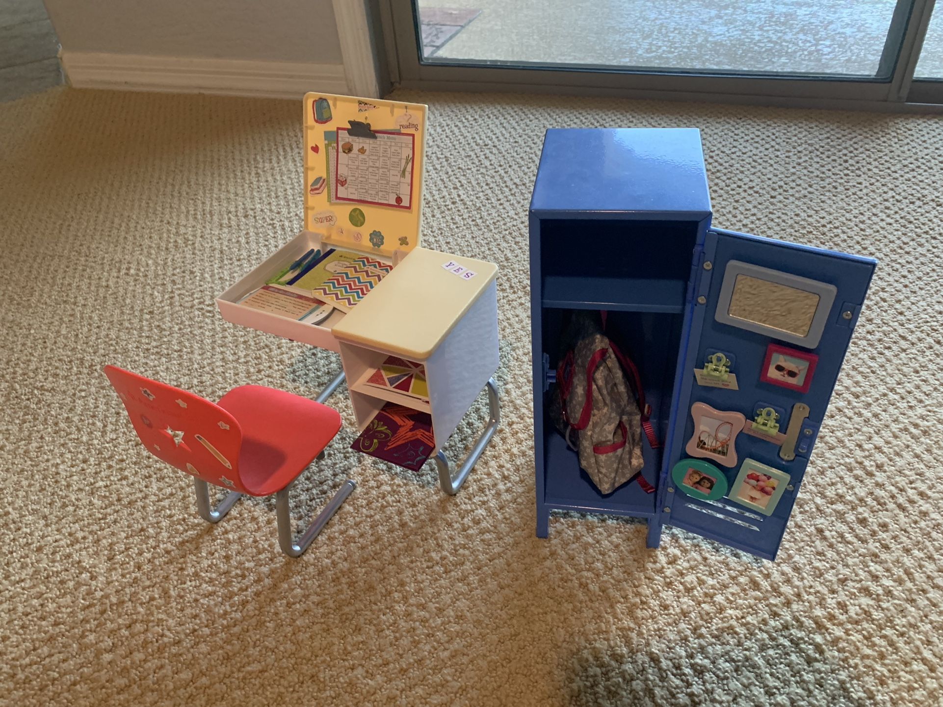 American Girl Doll brand School Desk And Locker