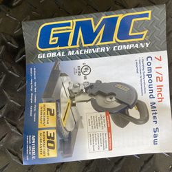 GMC Compound Miter Saw- Model: MS190 – 7.5” Blade. Rarely used. It works great. I HP 6 AMP Motor
