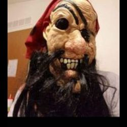Fun World Vinyl Mask Captain Jack Pirate halloween