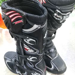 Fox dirt biking boots (boys size 8)