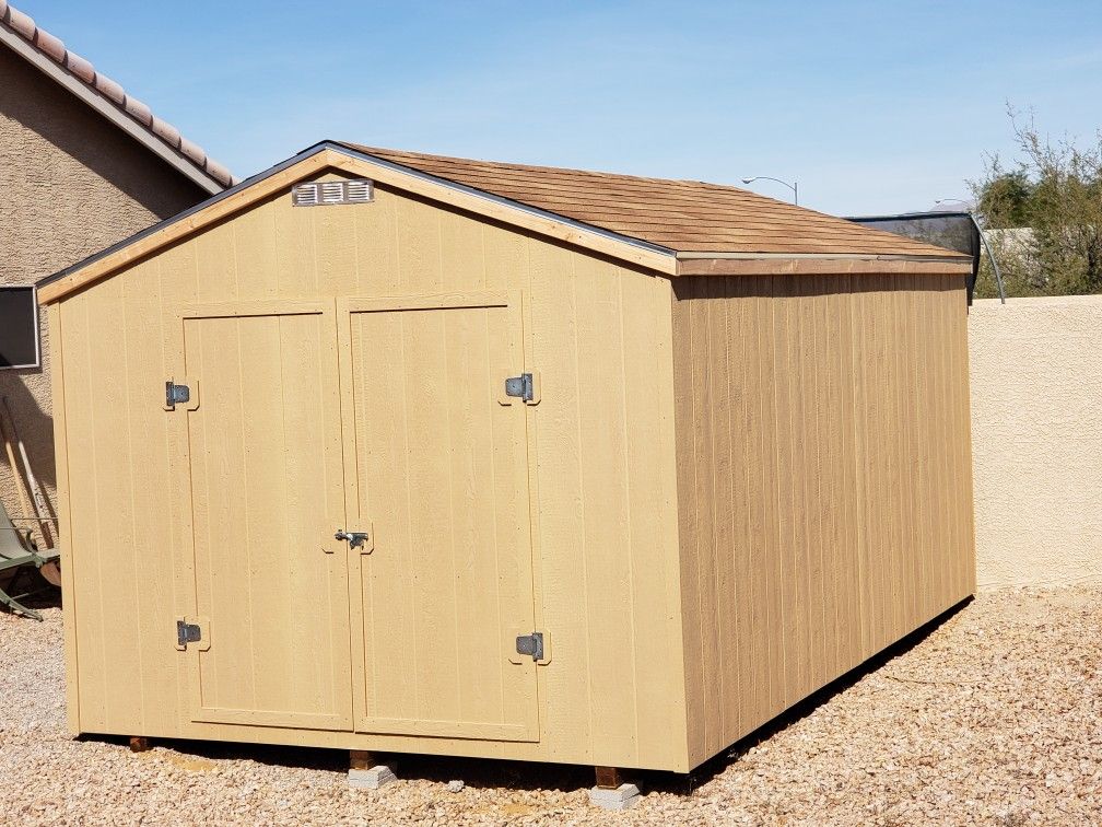 New 10x16 sheds installed on site 2275 for Sale in North Las Vegas, NV