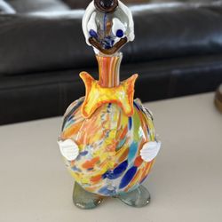 Vintage Murano Glass Clown Decanter 