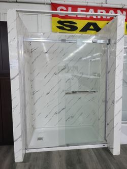 Shower Base And Glass Doors